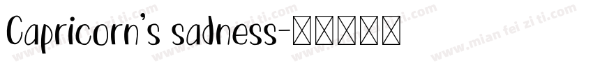 Capricorn’s sadness字体转换